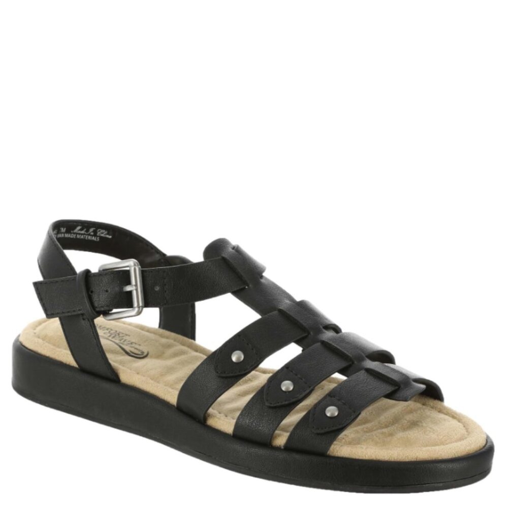 Easy Street Women's Black Chirp Flat Gladiator Sandals 6.5 - Picture 1 of 9